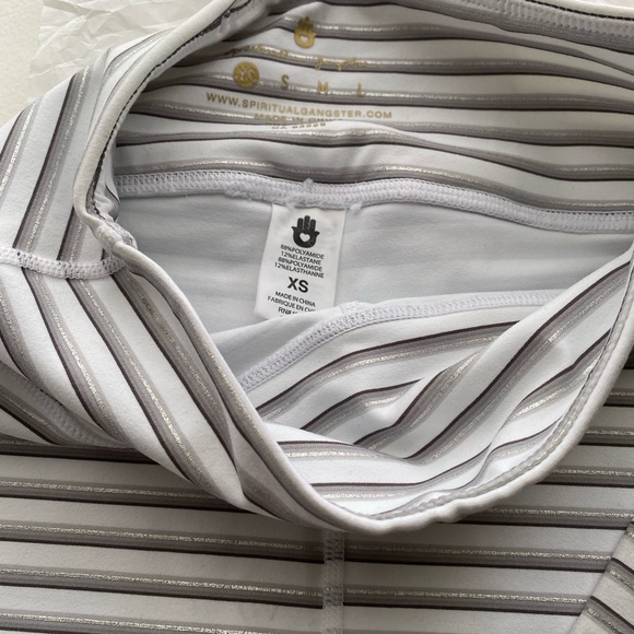 HOT! Spiritual Gangster stripped leggings and cropped tank top. - Picture 6 of 9